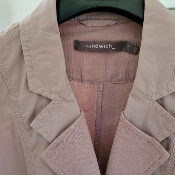 SOLD - Sandwich Dusty Rose Metallic and Jersey Blazer US 6 - Picture 2 of 13